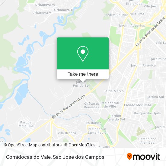 Comidocas do Vale map