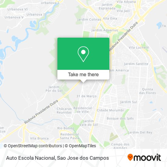 Auto Escola Nacional map