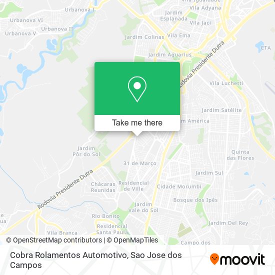 Mapa Cobra Rolamentos Automotivo