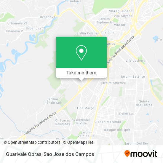 Guarivale Obras map