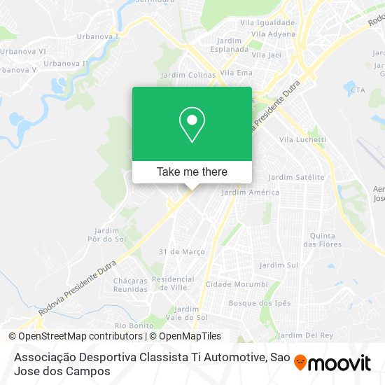 Mapa Associação Desportiva Classista Ti Automotive