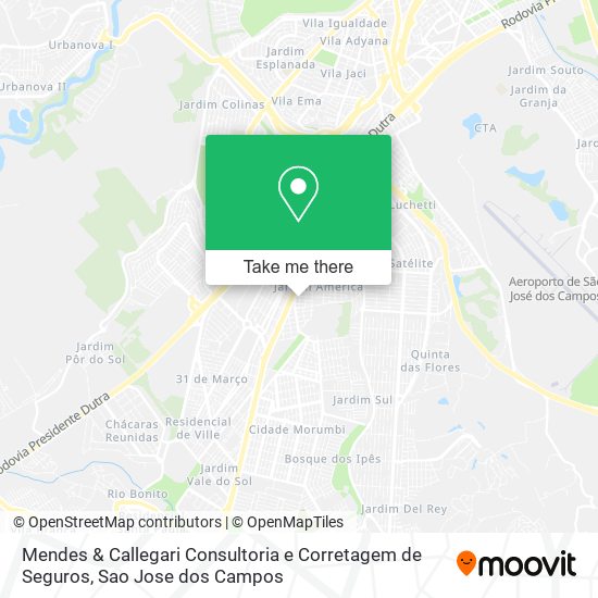 Mapa Mendes & Callegari Consultoria e Corretagem de Seguros