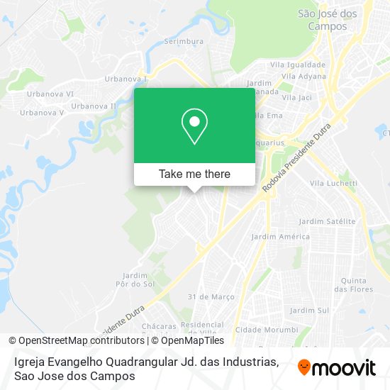 Mapa Igreja Evangelho Quadrangular Jd. das Industrias