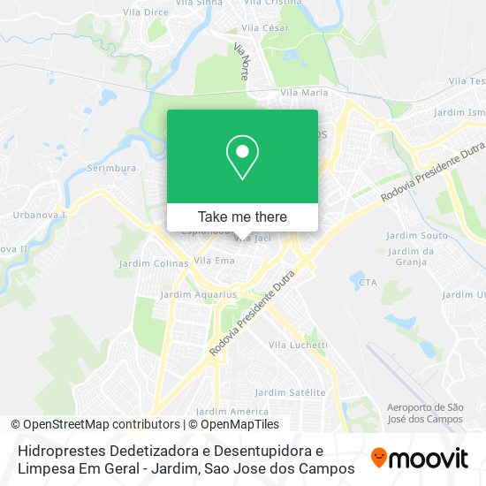 Mapa Hidroprestes Dedetizadora e Desentupidora e Limpesa Em Geral - Jardim