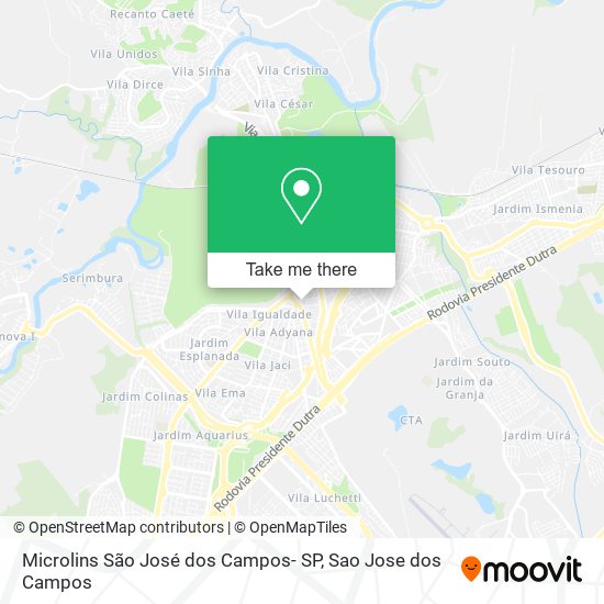 Microlins São José dos Campos- SP map