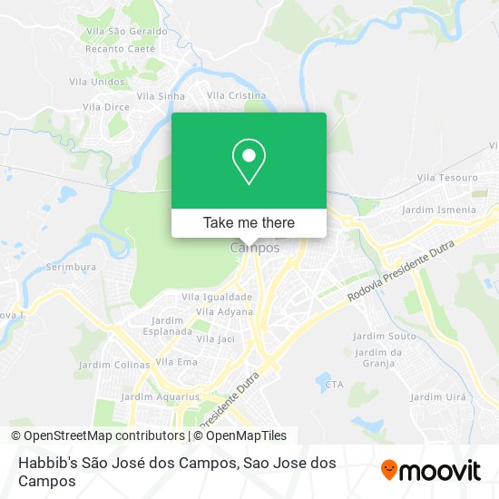 Habbib's São José dos Campos map