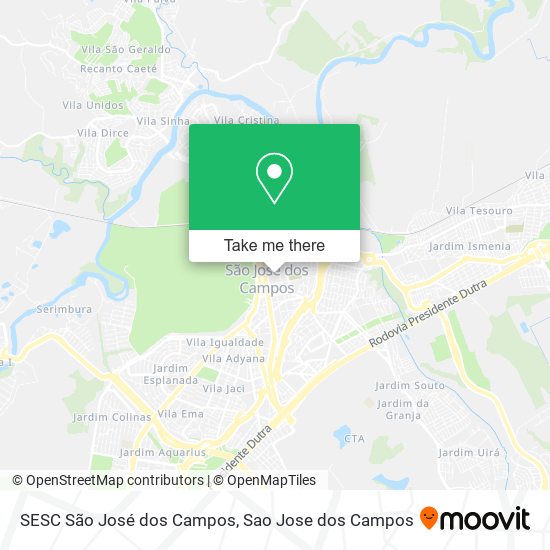 Mapa SESC São José dos Campos