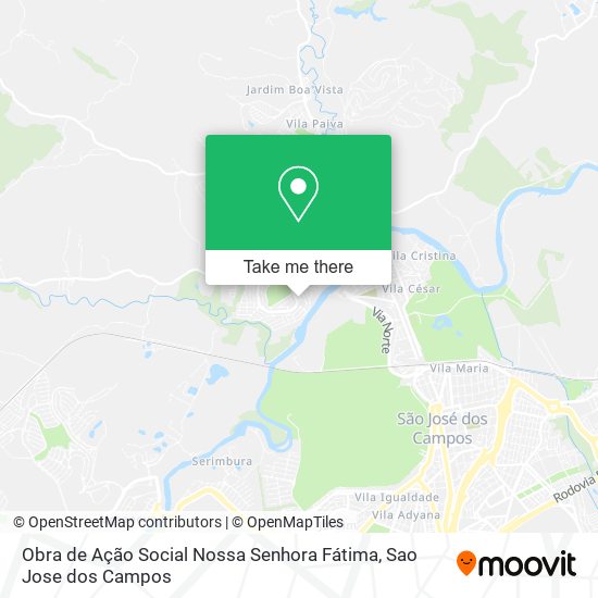 Mapa Obra de Ação Social Nossa Senhora Fátima