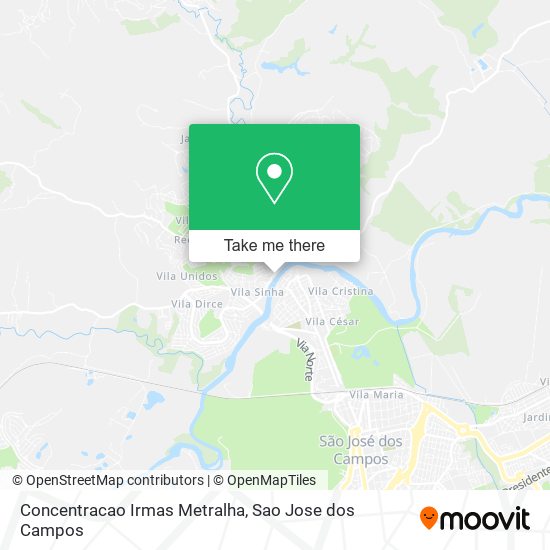 Concentracao Irmas Metralha map