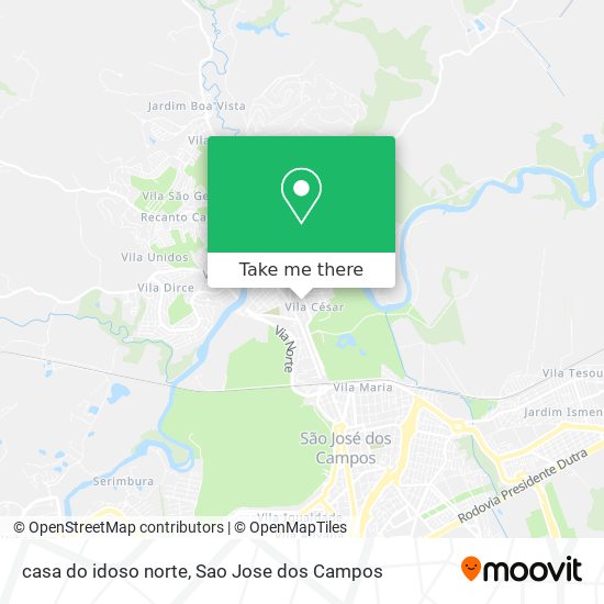 Mapa casa do idoso norte