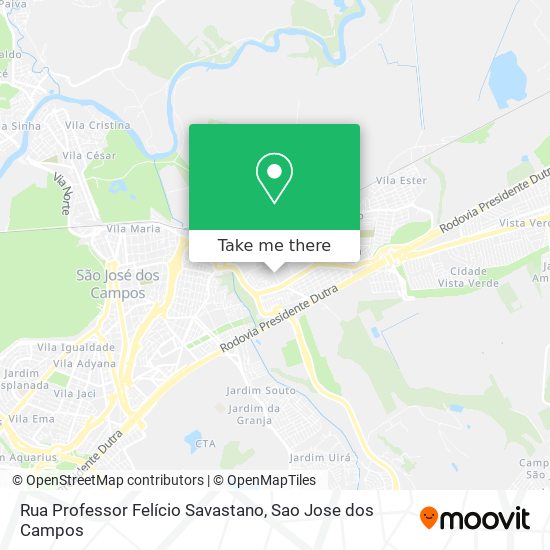 Mapa Rua Professor Felício Savastano