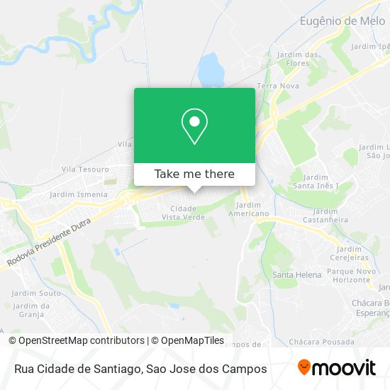 Mapa Rua Cidade de Santiago