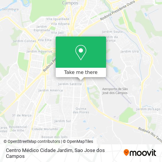 Mapa Centro Médico Cidade Jardim