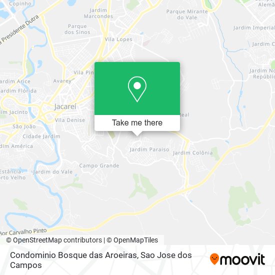 Mapa Condominio Bosque das Aroeiras