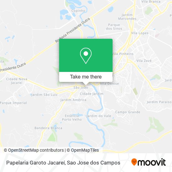 Papelaria Garoto Jacareí map