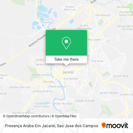 Presença Arabe Em Jacareí map