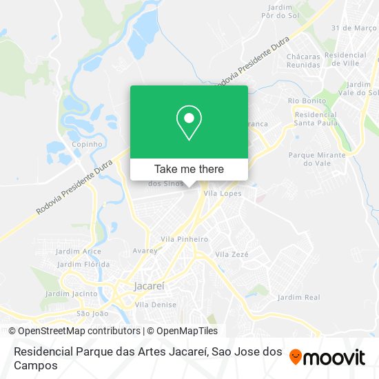 Residencial Parque das Artes Jacareí map