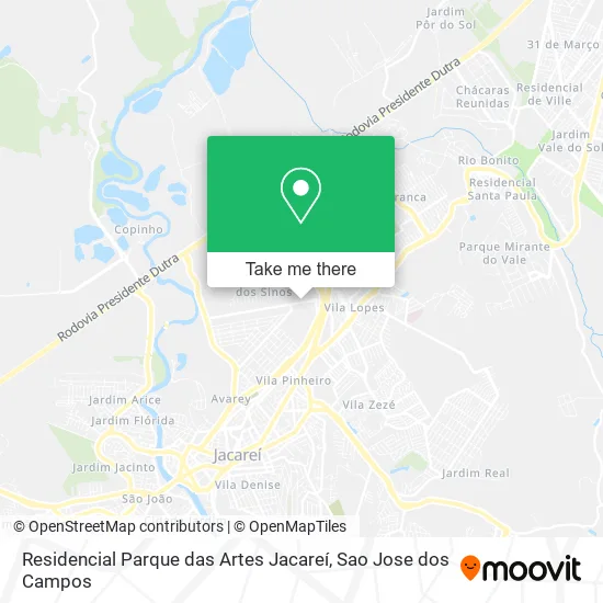 Residencial Parque das Artes Jacareí map