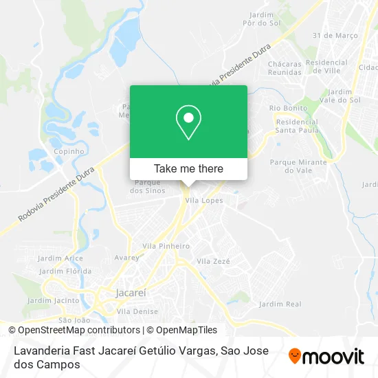 Lavanderia Fast Jacareí Getúlio Vargas map