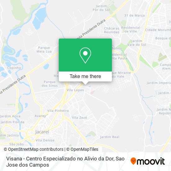 Mapa Visana - Centro Especializado no Alivio da Dor