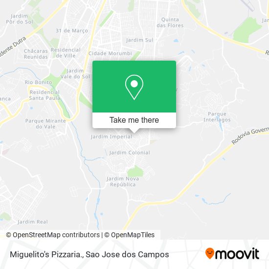 Mapa Miguelito's Pizzaria.