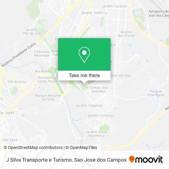 Mapa J Silva Transporte e Turismo