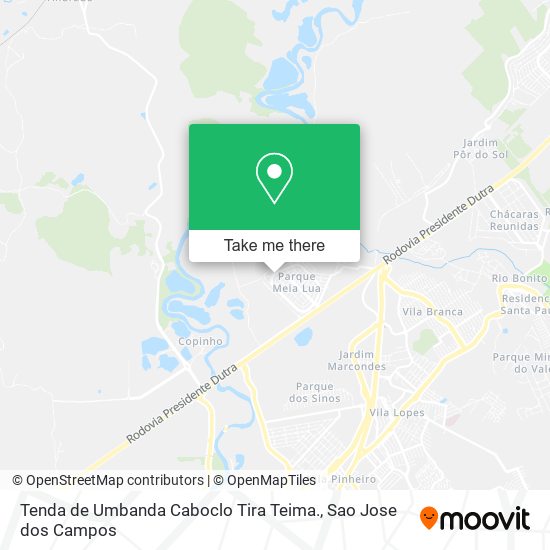 Tenda de Umbanda Caboclo Tira Teima. map