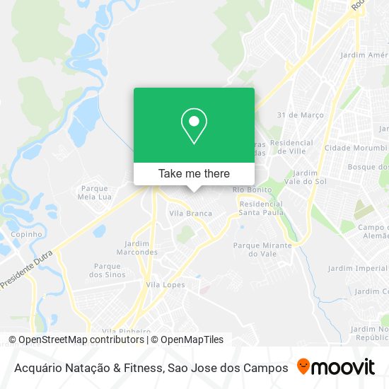 Mapa Acquário Natação & Fitness