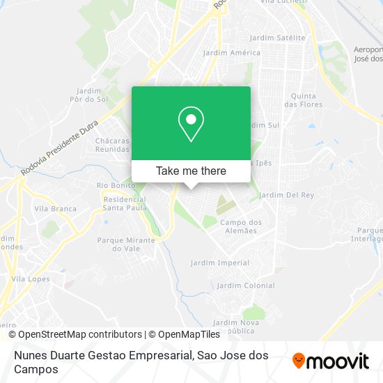 Mapa Nunes Duarte Gestao Empresarial