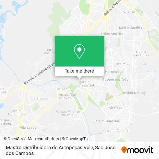 Mastra Distribuidora de Autopecas Vale map