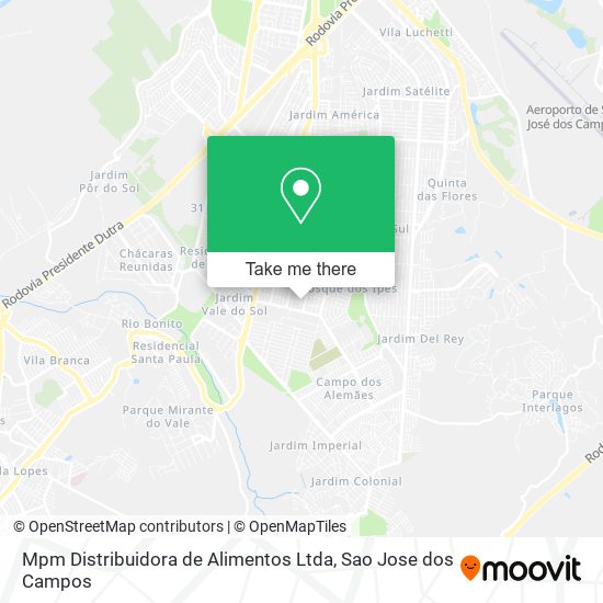 Mapa Mpm Distribuidora de Alimentos Ltda