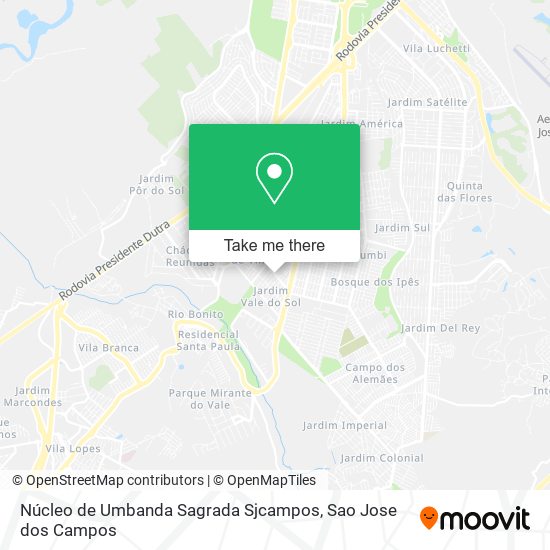 Núcleo de Umbanda Sagrada Sjcampos map