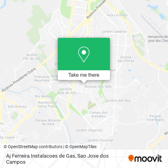 Aj Ferreira Instalacoes de Gas map