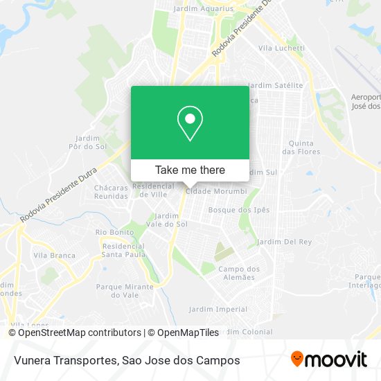 Vunera Transportes map