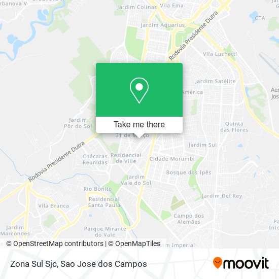 Zona Sul Sjc map