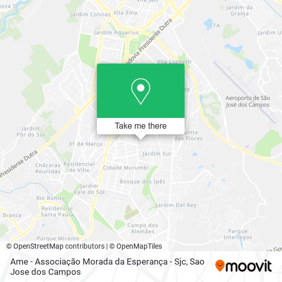 Ame - Associação Morada da Esperança - Sjc map