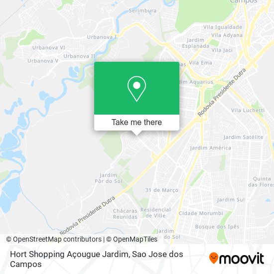 Hort Shopping Açougue Jardim map