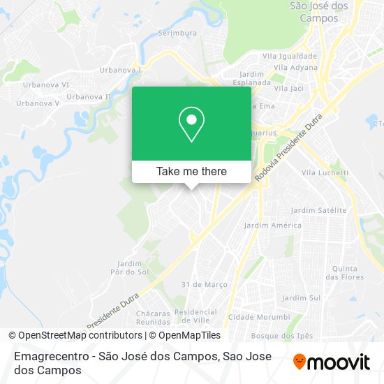 Mapa Emagrecentro - São José dos Campos