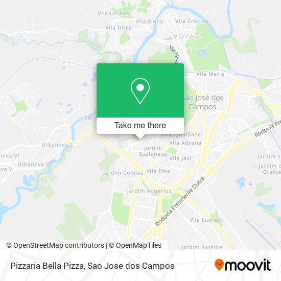 Mapa Pizzaria Bella Pizza