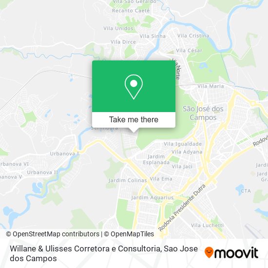 Mapa Willane & Ulisses Corretora e Consultoria