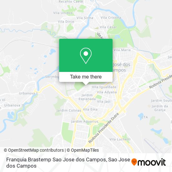 Mapa Franquia Brastemp Sao Jose dos Campos