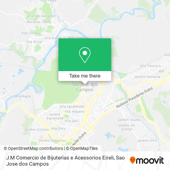 J.M Comercio de Bijuterias e Acessorios Eireli map