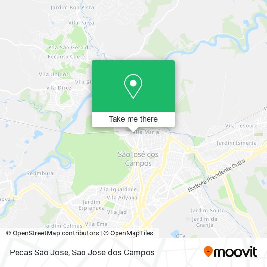 Pecas Sao Jose map