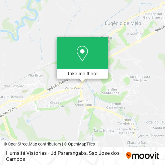 Humaitá Vistorias - Jd Pararangaba map