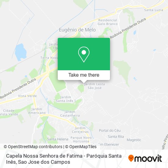 Capela Nossa Senhora de Fatima - Paróquia Santa Inês map