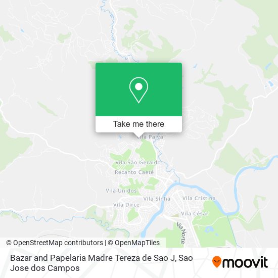 Bazar and Papelaria Madre Tereza de Sao J map