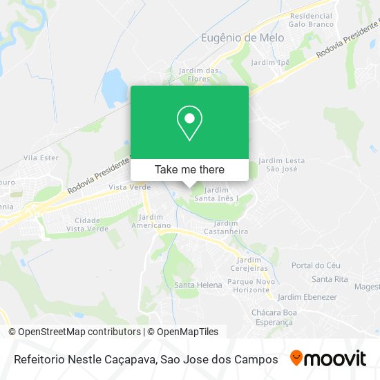 Refeitorio Nestle Caçapava map