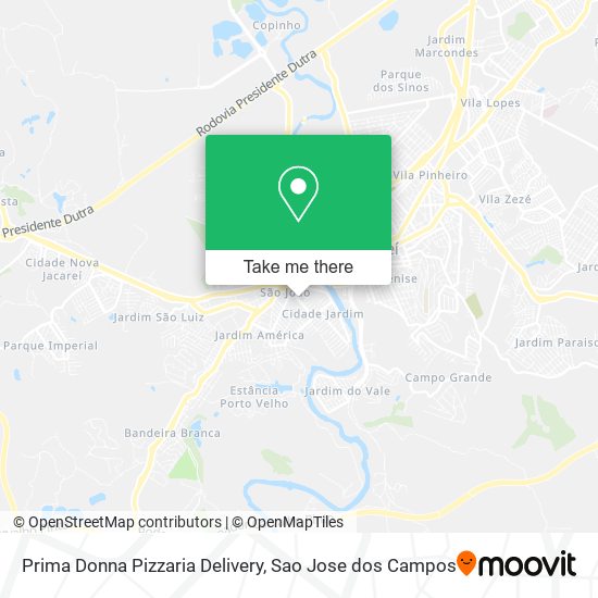 Prima Donna Pizzaria Delivery map