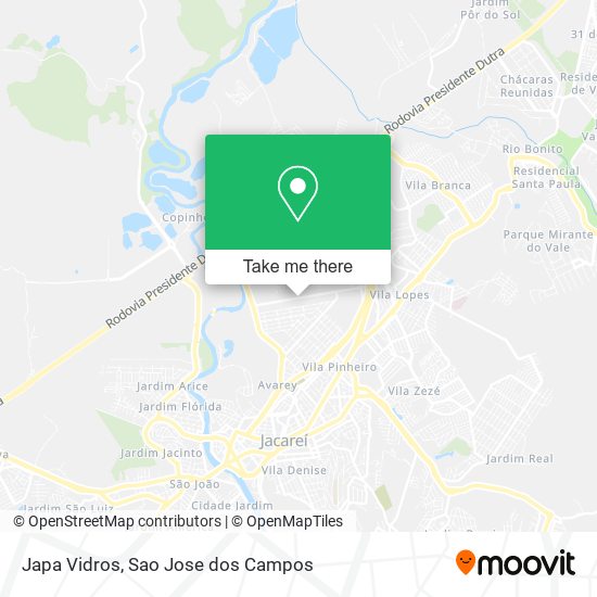 Japa Vidros map