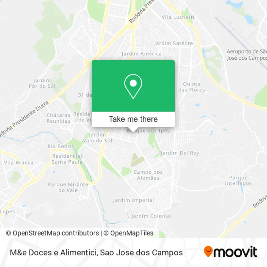 M&e Doces e Alimentici map